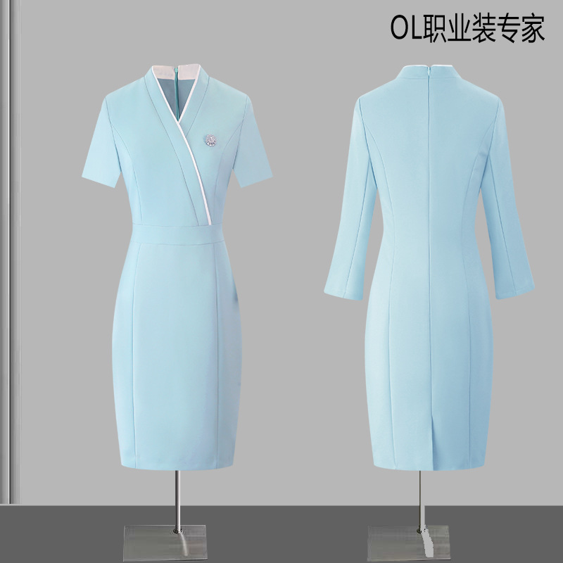 Professional gentle wind dress slim medical beauty hotel reception overalls women etiquette skirt beauty salon wholesale Professional gentle wind dress slim medical beauty hotel reception overalls women etiquette skirt beauty salon wholesale