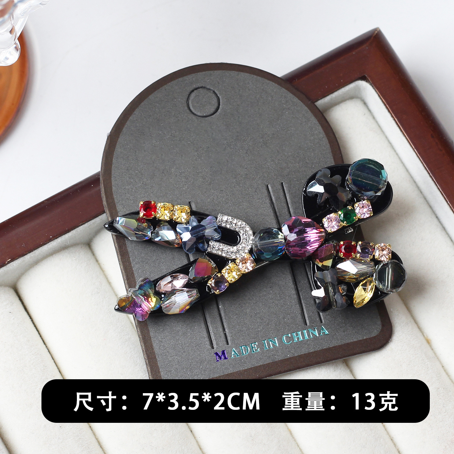 Dongdaemun, Corea del Sur, el mismo estilo de horquilla, clip lateral de cristal de sentido avanzado, pinza para el cabello dulce y fresca de red, clip de flequillo de perlas de todo fósforo