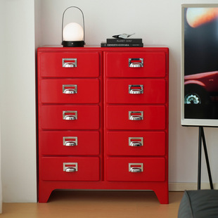 Designer Retro Cupboard Bedroom Small Apartment Sideboard Ins Drawer Storage Cabinet Creative Plastic Storage Cabinet