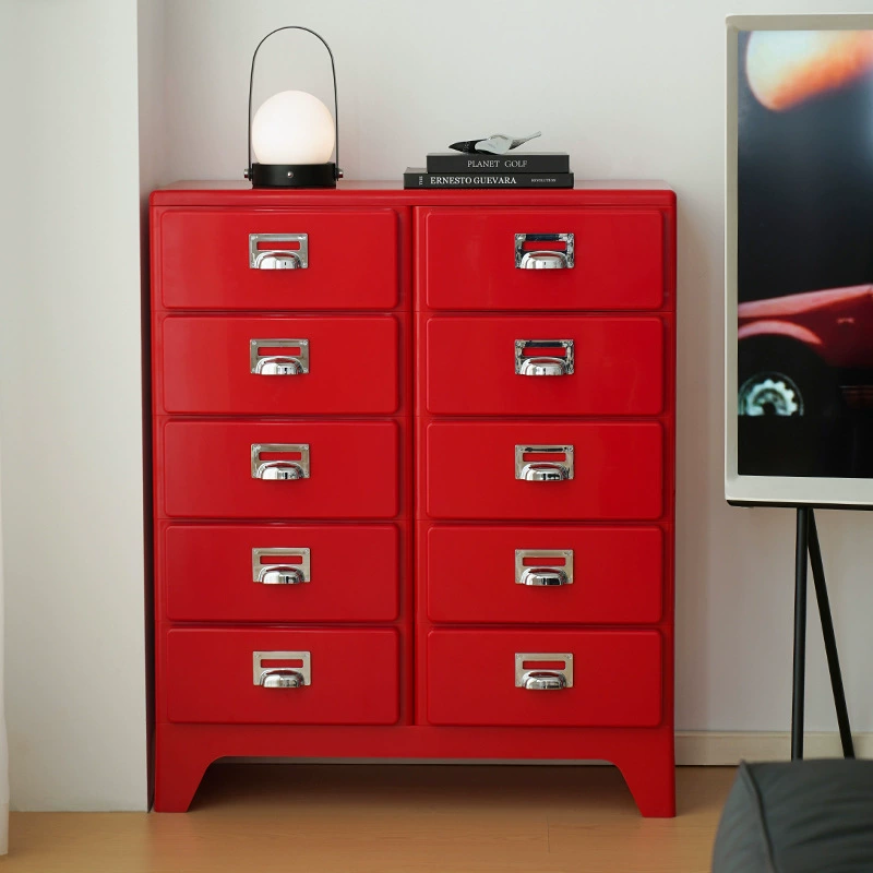 Дизайнерский ретро шкаф для спальни, тумба для маленькой квартиры, шкаф для хранения с выдвижными ящиками, креативный пластиковый шкаф для хранения