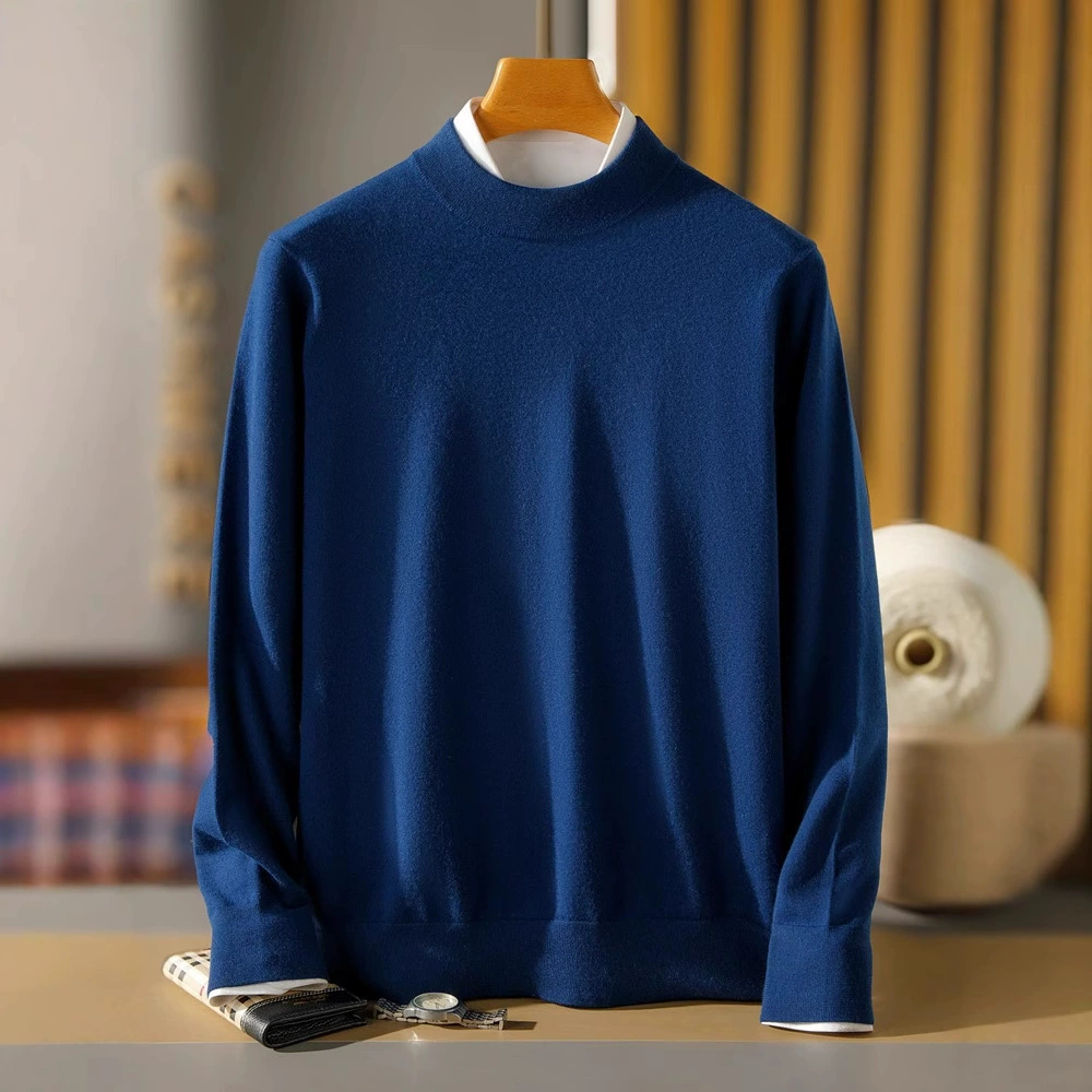 Осенний и зимний чистый 100 горный кашемировый свитер мужской пол-высокий воротник толстый теплый пуловер свободный свитер