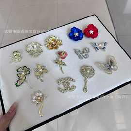 淡水珍珠胸针14k注金胸花别针服装配饰轻奢气质诸暨批发馒头珠