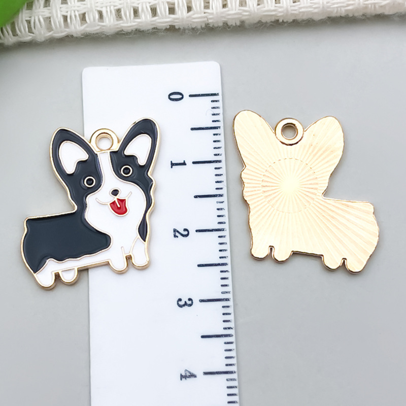 クロスボーダー漫画動物ペット犬子犬足跡 diy 合金オイルドリップキーホルダーネックレスジュエリーペンダントペンダント|undefined