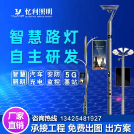 厂家直供6米30W铝制5G智慧庭院灯 工程款多功能智慧一体化路灯