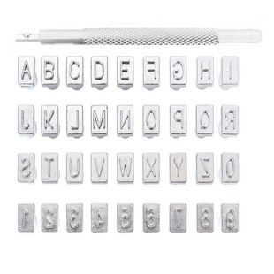 Leather Embossing Tools DIY Handmade Leather Art Alphanumeric Printing Punching Set 36 Piece Set of Stamp Tools