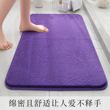 仿羊絨浴室衛生間洗澡間門口吸水防滑地墊腳墊進門墊定制家用機洗