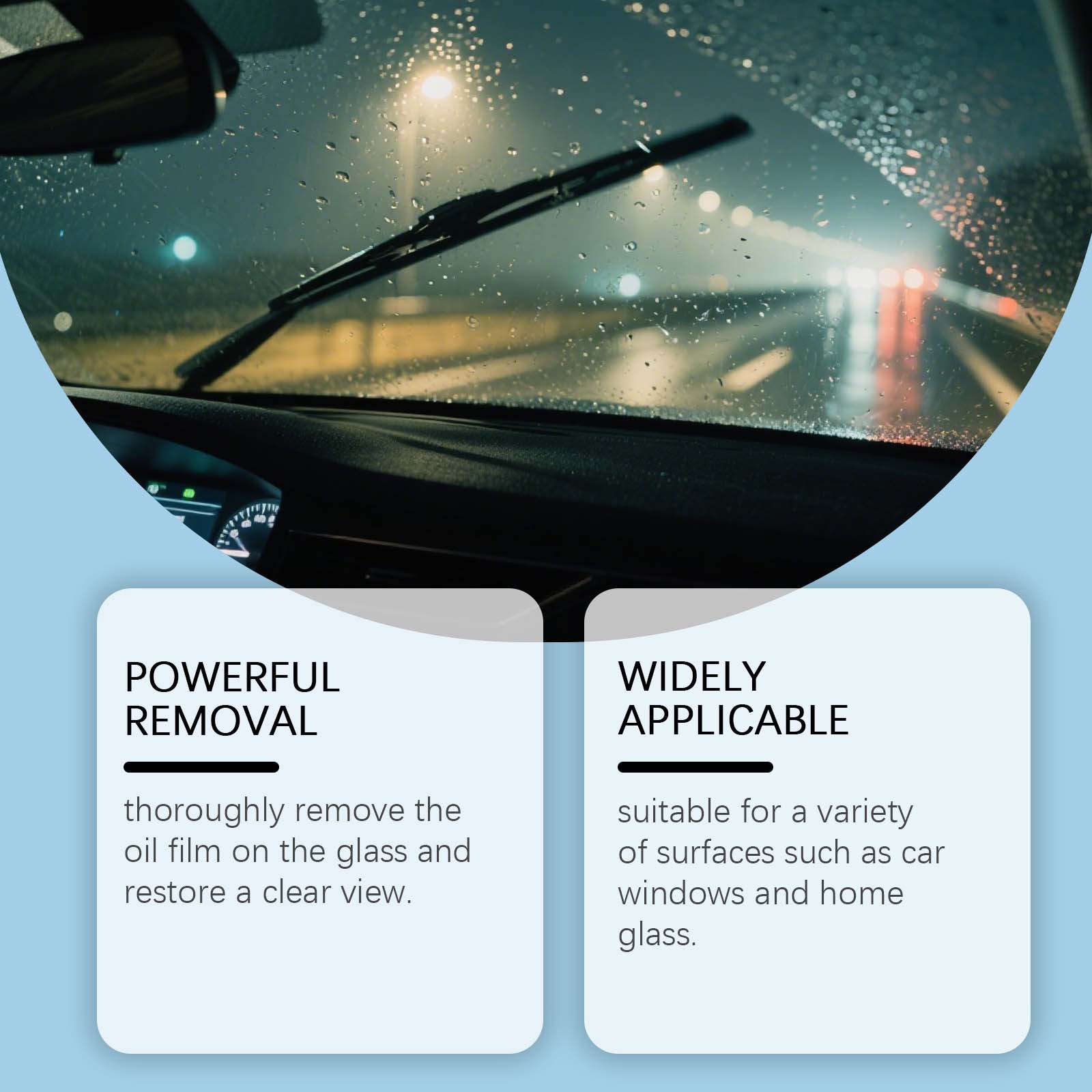 Hikmarion Glass Polishing Paste Cleans Glass Oil Film Removes Coating Clear Vision Car Maintenance