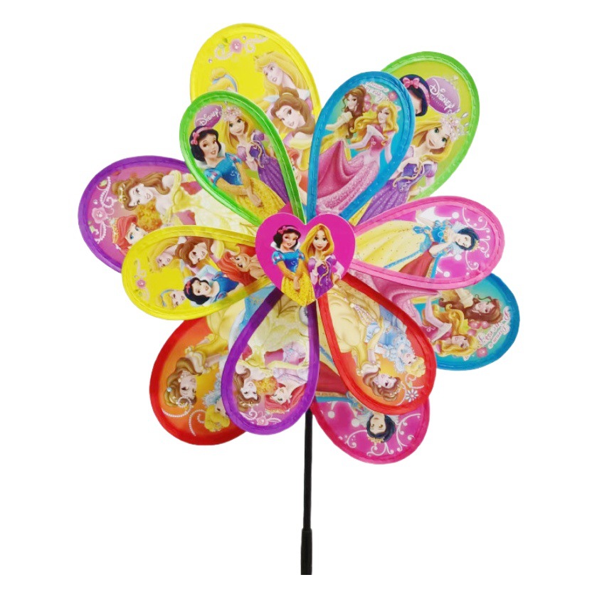 Windmill Double-Layer Large Windmill Colorful Children's Toy Street Stall Cartoon Luminous Toy Scenic Park Internet Celebrity Small Windmill