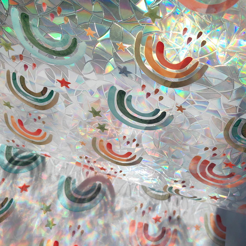 140g Weight Glass paster Home Textiles & Decor Type PVC Material Leaf Pattern Casual, Pastoral Style Casual Pastoral Leaf PVC Glass Paster Wall Art 115