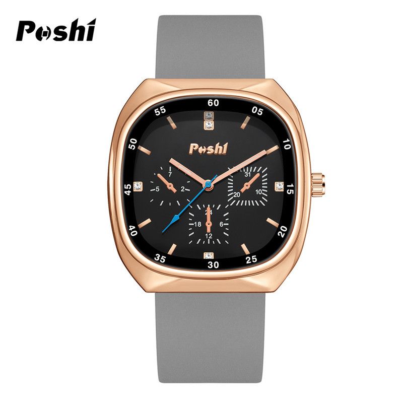 Cross-border Watch hombres y mujeres de moda simple temperamento ins estilo de moda cuadrada cinta de silicona reloj de cuarzo al por mayor