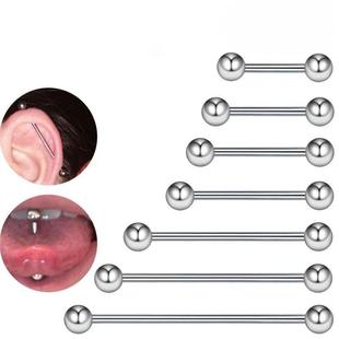 Amazon hot 14G ear nail ear hole female ear nail alloy ear bone nail ball tongue nail factory outlet
