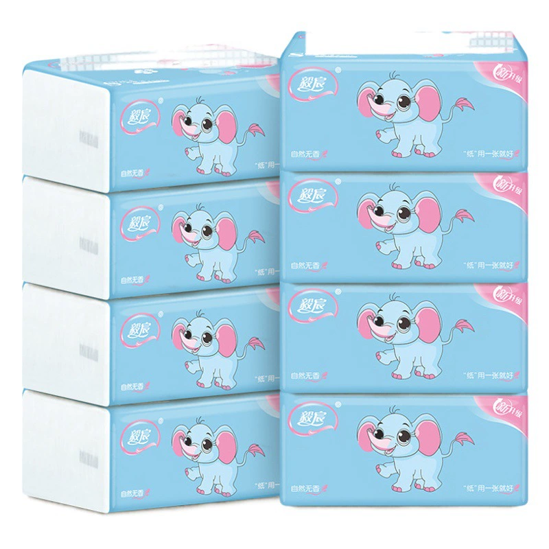 Yiyi ткани 4 упаковки сырой древесной массы туалетная бумага оптом толчок подарочной ткани благосостояния дренажной ткани производитель