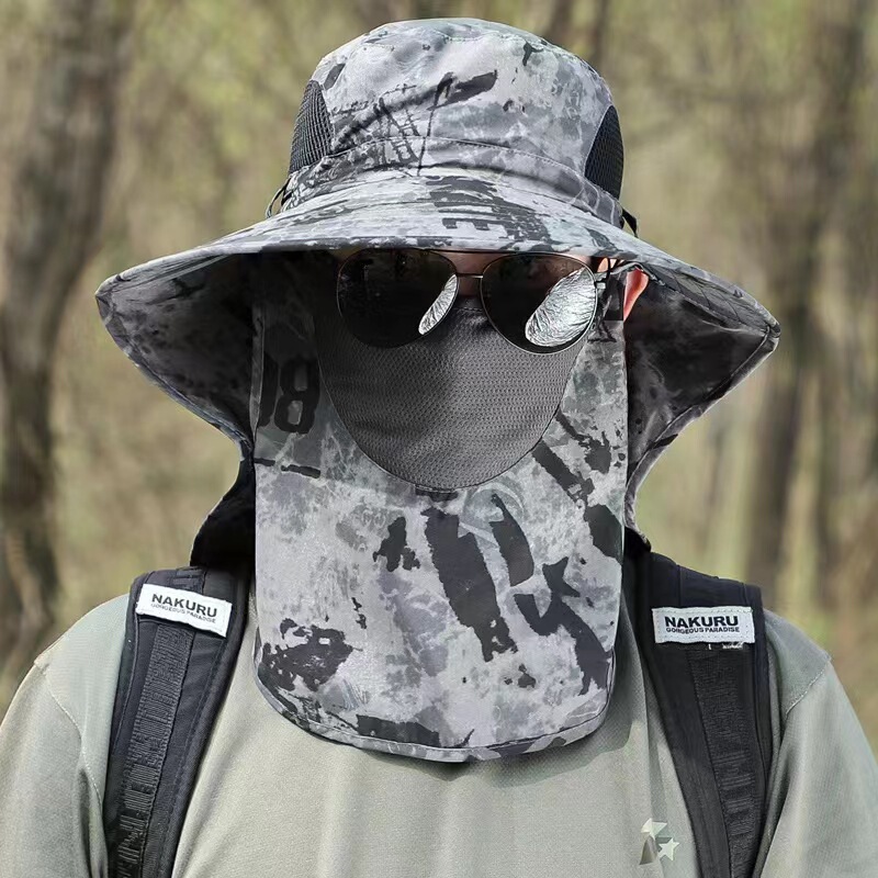 屋外通気性夏漁師帽男女キャンプ登山日焼け止め帽子釣り日除け西部カウボーイ帽|undefined