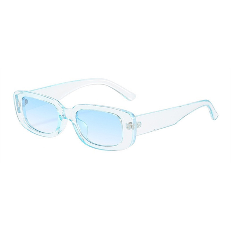 Gafas de sol rectangulares estilo ins, moda hip hop unisex, diseño fluorescente tipo Hong Kong, tendencia TikTok callejera
