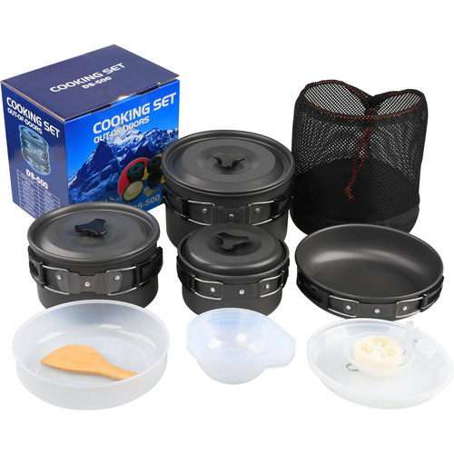 Outdoor camping pot set DS-500 portable pot travel set pot for 4-5 people multifunctional picnic pot set large size