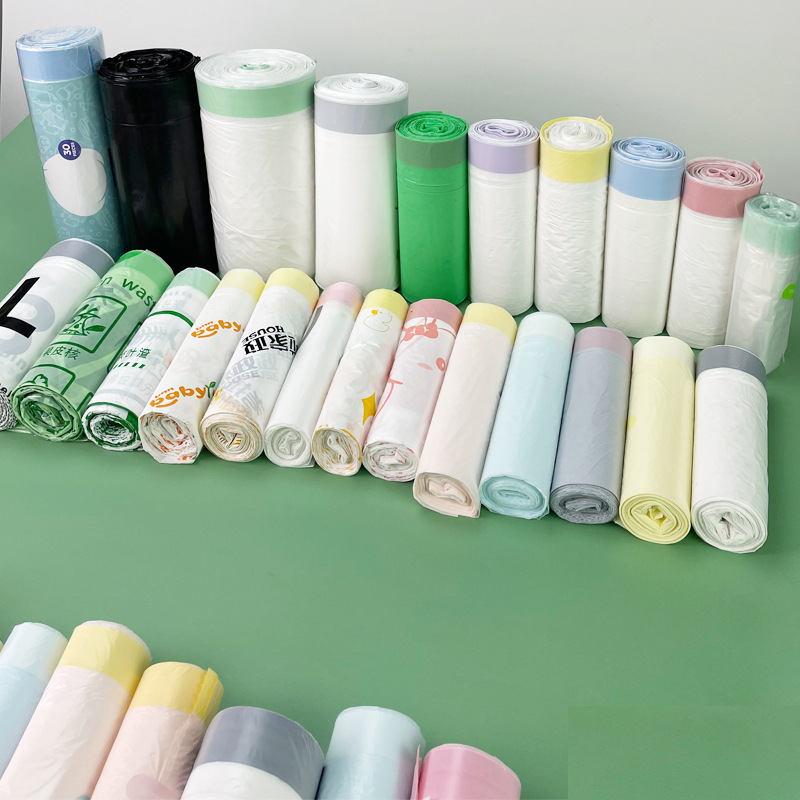 Disposable Drawstring Garbage Bags for Home Use, Self-Sealing, Thickened, Kitchen Drawstring Plastic Bags, Large Capacity Disposable Drawstring Garbage Bags for Home Use, Self-Sealing, Thickened, Kitchen Drawstring Plastic Bags, Large Capacity