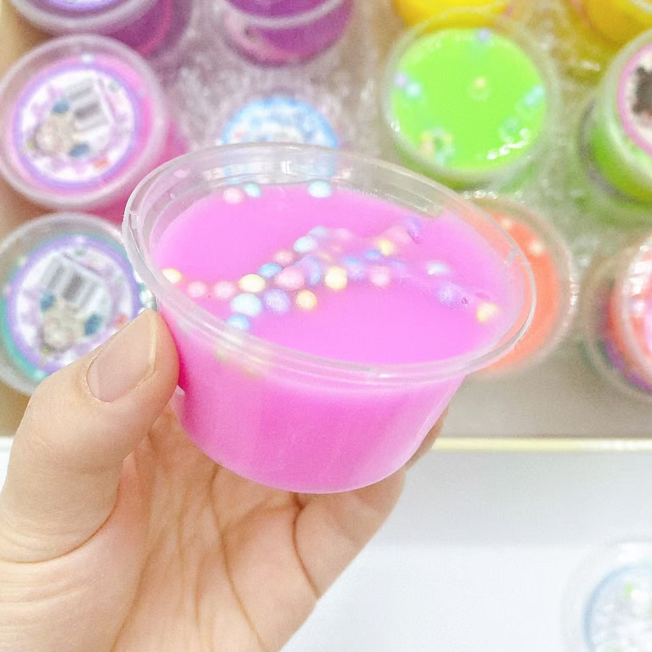 Nuevo barro de burbuja de color barro de cristal barro de color barro slime juguetes para niños descomprimidos diy caja pequeña barro 1 yuan al por mayor
