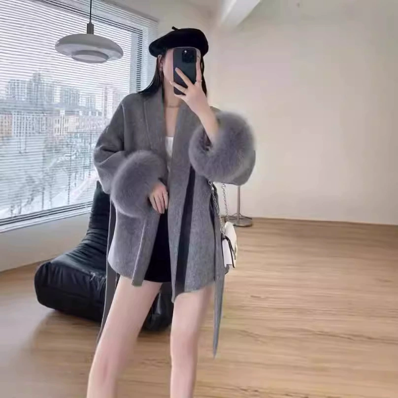 [Парижский любовник] Французская знаменитая леди Xiaoxiangfeng шерстяное пальто новое короткое пальто