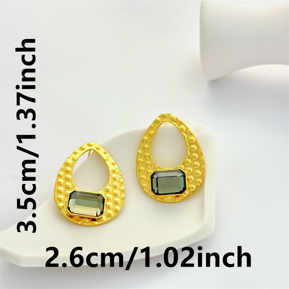 1 Pair Geometric Retro 304 Stainless Steel Ear Studs display picture 3