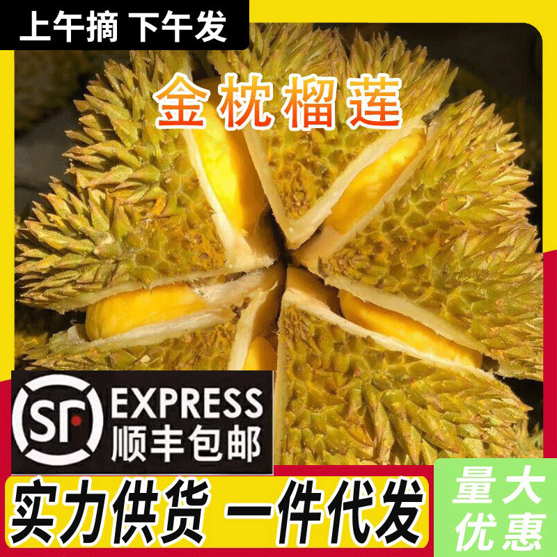 泰国金枕榴莲新鲜10斤进口当季水果整果巴掌榴莲肉一整个整箱包邮