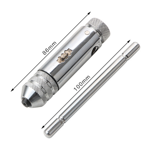 M3-M8 adjustable ratchet tap wrench, thread tapper forward and reverse wrench, manual tapping accessories tool