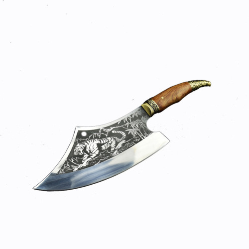 Home Kitchen Knife Hand Forged Slicing Knife Chopping Knife Ghost Hand Made Sharp Bone Knapping Knife Curved Chef Knife Wholesale