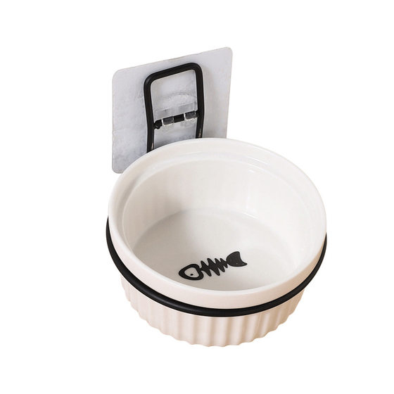 A generation of hair hanging cat bowl rack pet fixed cat wall protection cervical anti-knock cat bowl