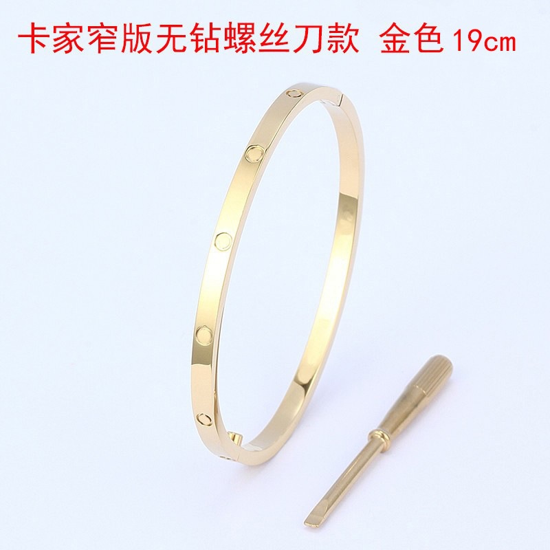 Destornillador tarjeta pulsera estrecha 18K oro rosa Eternal Ring hombres y mujeres no se desvanece pulsera de seis generaciones