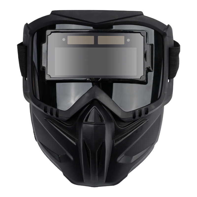 Automatic dimming full-face welder anti-glare anti-baking face welding protective mask split breathable heat insulation eye protection