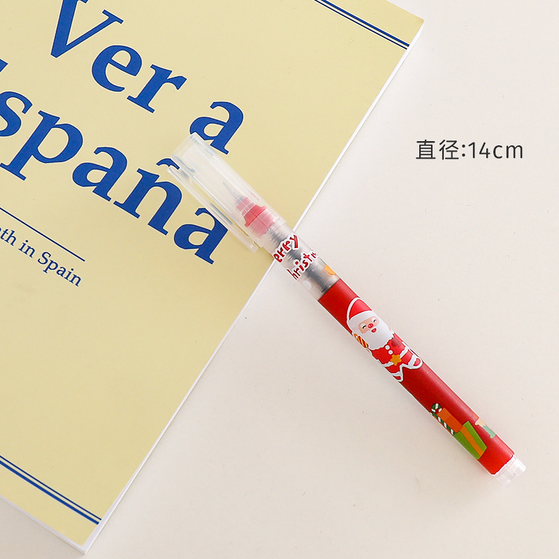 Navidad de secado rápido recta-Bolígrafo líquido 0,5mm examen recto-líquido pluma de gran capacidad Negro pluma de agua pluma de la firma
