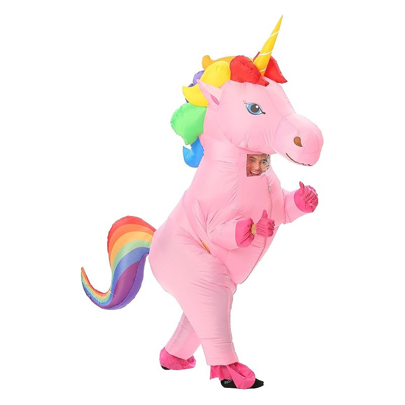 Amazon explosión impresa inflatable T-Rex disfraz Halloween multicolor T-Rex disfraz de fiesta disfraz de muñeca