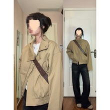 小香风工装短款棒球外套新款宽松韩系立领冲锋衣上衣夹克女