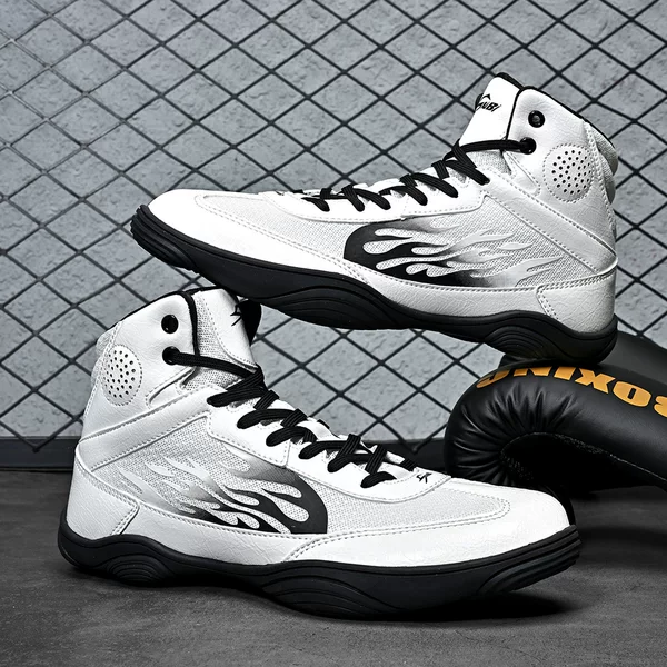 Cross-Border New Model Factory Direct Sales Large Size Boxing Wrestling Fighting Shoes for Men and Women, Non-Slip Sanda Training Shoes, Fighting Shoes