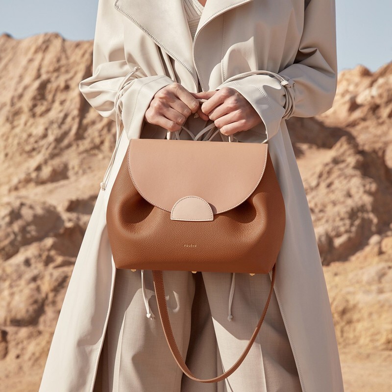 Cross-Border Popular French Niche Pol Smiley Face Bag Genuine Leather Fashion Versatile High-Quality Satchel Shoulder Crossbody Bag for Women