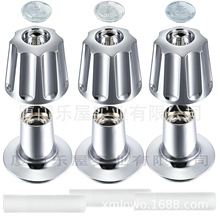 新款8角手轮亚马逊浴室浴缸和淋浴3把手套件浴缸水龙头金属把手