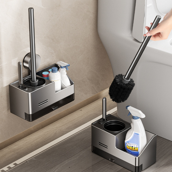 Suction cup toilet brush storage rack 2025 new wall-mounted…