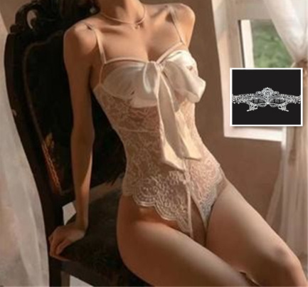 Lencería sexy gratis de arco sexy divertido pequeño pecho apretado coqueta pasión tentación de extremo abierto Mono para las mujeres más el tamaño