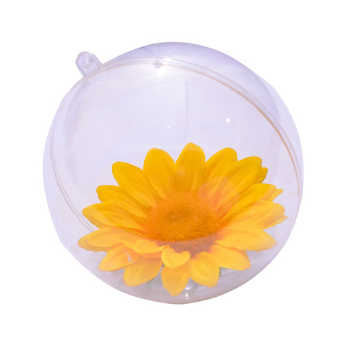 Christmas ball hollow ball plastic creative acrylic ball eternal flower hanging ball holiday decoration gift transparent ball