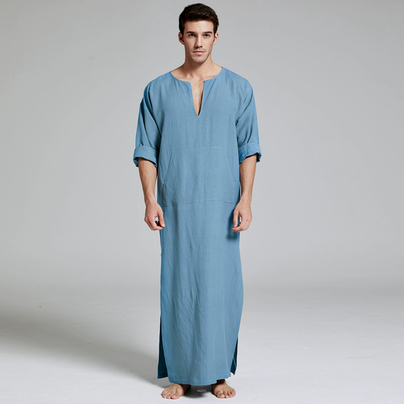 Thin bathrobe, retro pijama, cotton and linen, oversize