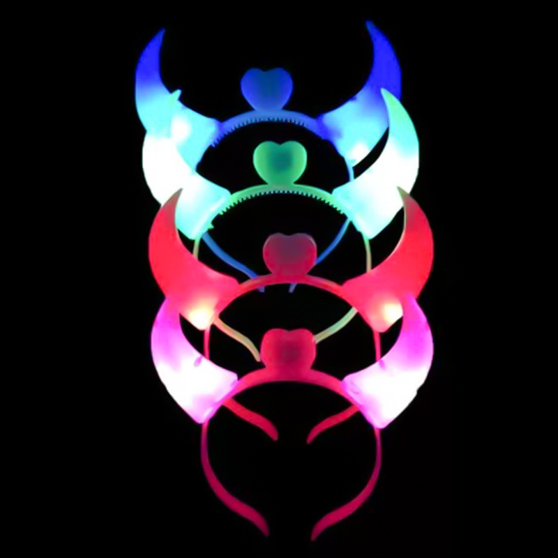 Amazon comercio exterior concierto brillo animador cabello tocado de cuerno de buey para niños corpos de cabello jardín de infantes