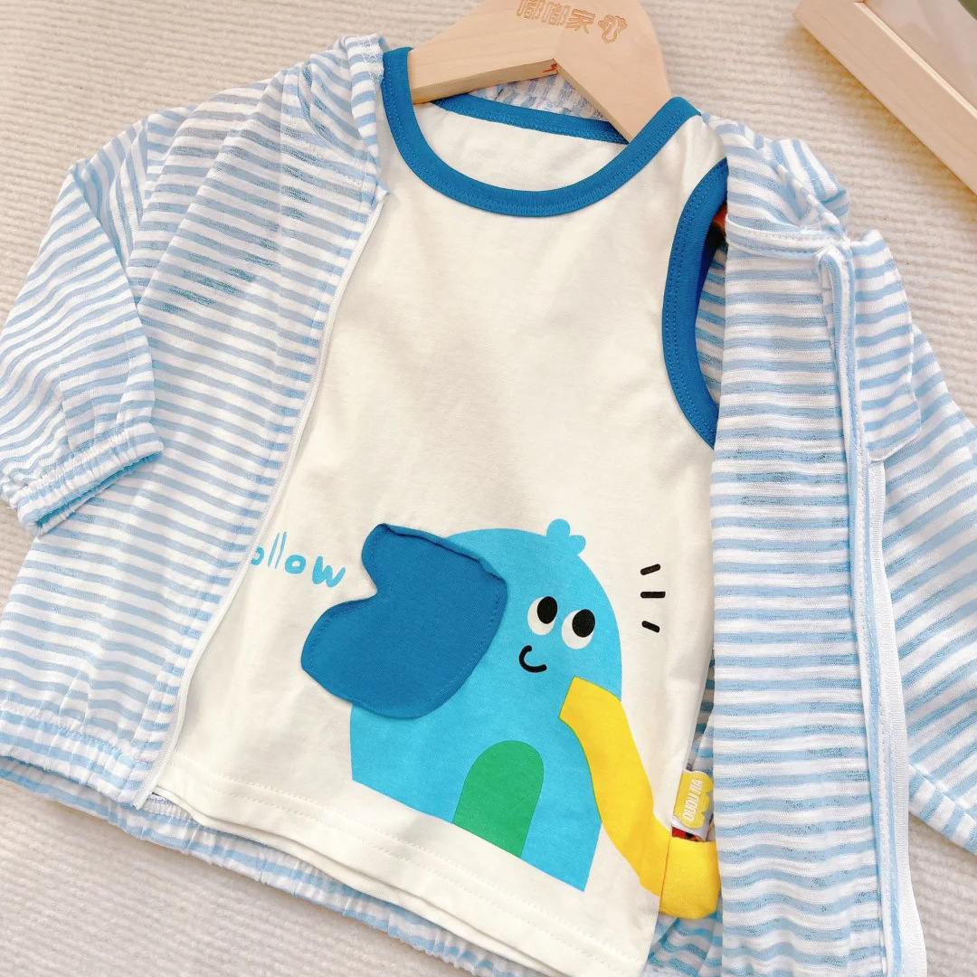 【Small Thin Shirt】Dudu's Baby Summer Cartoon Children's Outerwear Summer Clothing Newborn Infant Top Boys' Children's Clothing