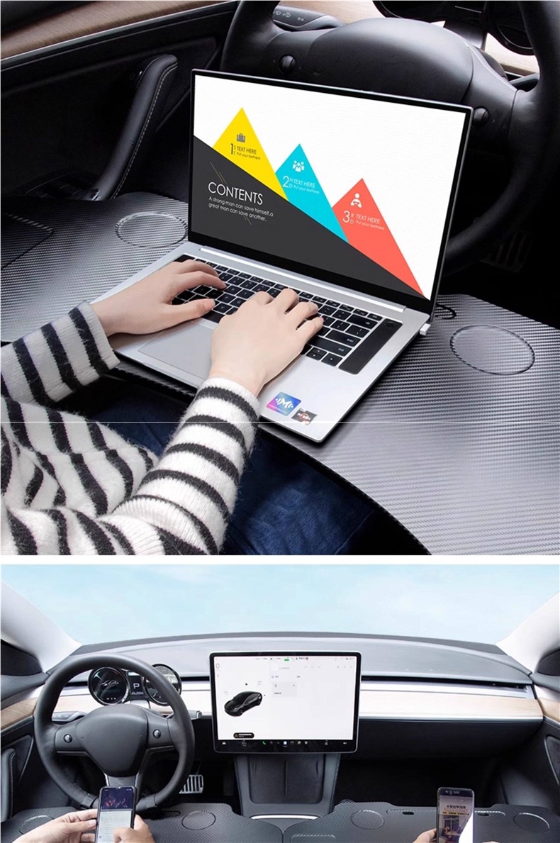 Suitable for the Updated Version of Tesla Model 3/Y Car Dining Tray Yl Front Seat Folding Computer Desk Accessories