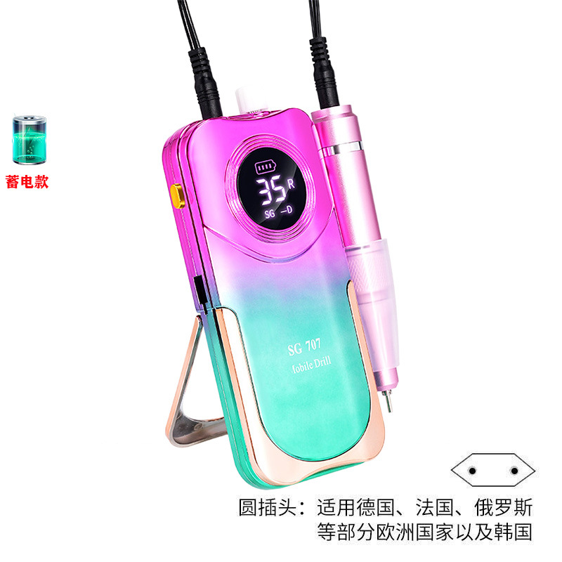 Amoladora de uñas de almacenamiento de energía 35000 Amoladora portátil de alta velocidad Amoladora de uñas inteligente Herramientas de uñas transfronterizas