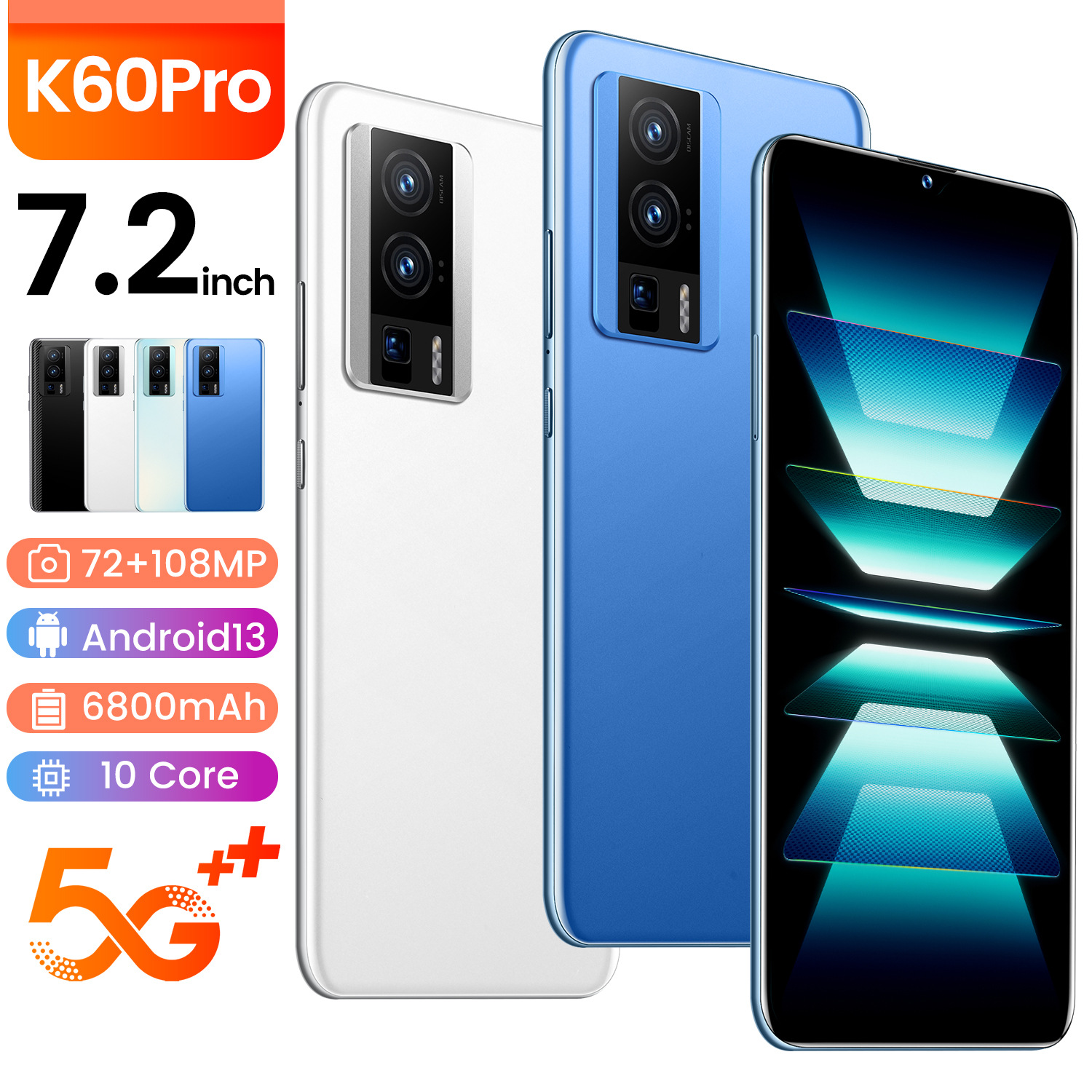 跨境手机K60Pro俄罗斯爆款3GB+64GB安卓10全网通4G外贸ozon速卖通