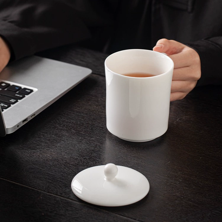 Фарфор Дахуа овечий жир белый конференционный cup - чашка из керамики с большим объёмом Jade с маркировкой Ga