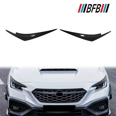 Suitable for 23-27 Subaru WRX dry carbon fiber headlight eyebrow covers WRX dry carbon front headlight LED eyebrow cover shell