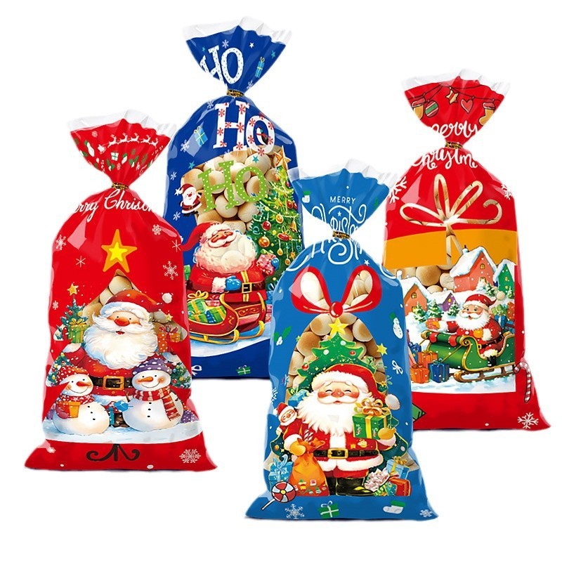 オリジナルクリスマスキャンディ包装袋ポップコーンバッグ OPP フラットポケットシルクバッグ誕生日パーティーギフトバッグ|undefined