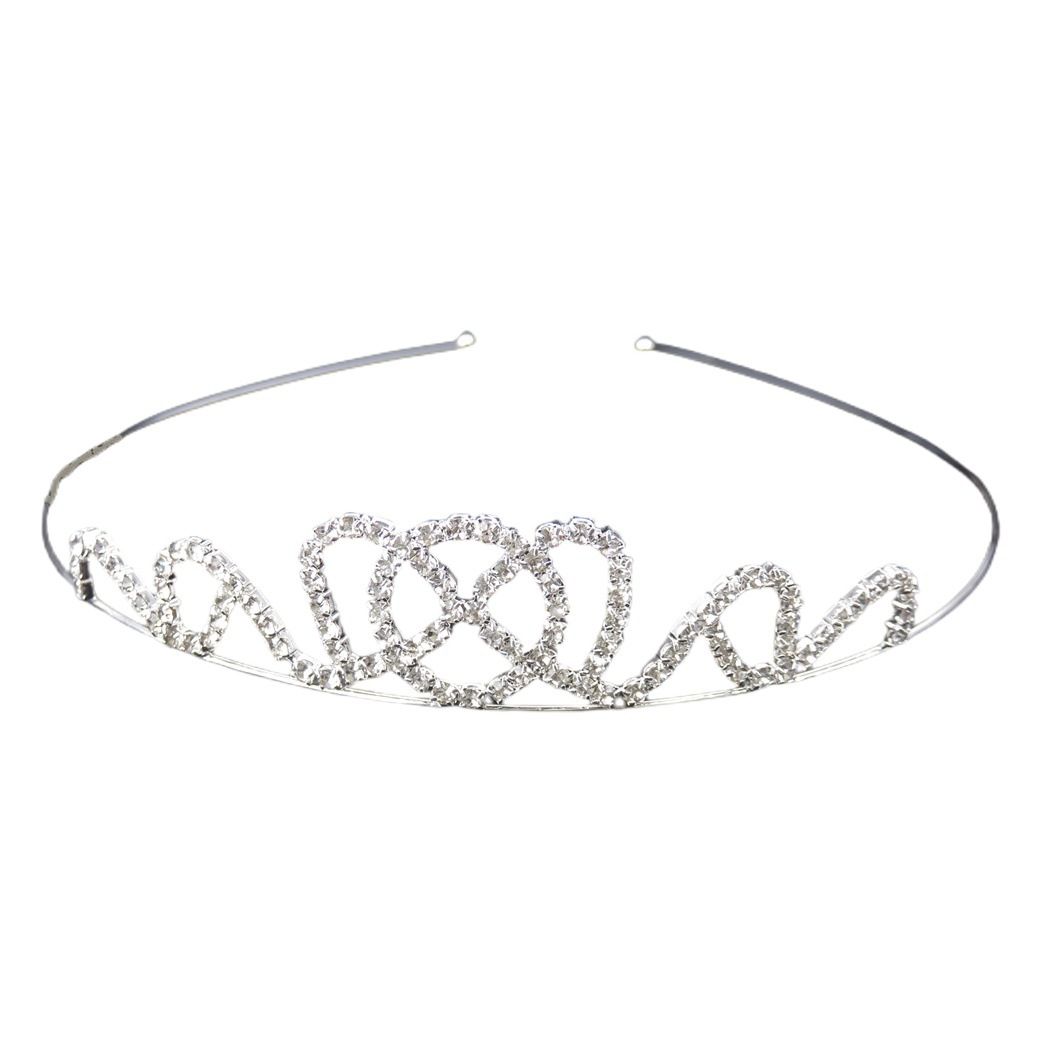 Chica coreana cristal corona novia accesorios de boda cena diadema corona diamante boda accesorios para el cabello en stock