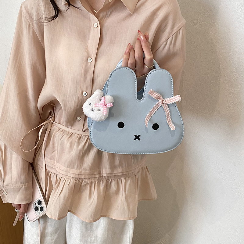 Bolsos para niños bonitos y divertidos conejos de dibujos animados bolsos de hombro para niños y niñas mini lindos con colgentes bolsos de cambio para niñas pequeñas