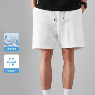 American-Style Vintage Cotton Sports Shorts for Men, Loose Trendy Versatile Straight Casual Knee-Length Beach Shorts